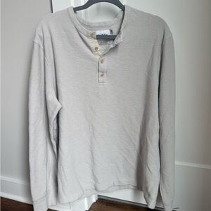 Goodfellow & Co Light Gray Long Sleeve Henley
